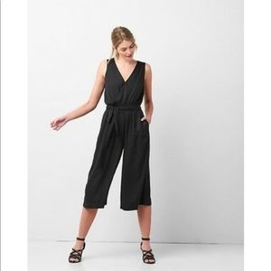 Gap sleeveless wrap jumpsuit